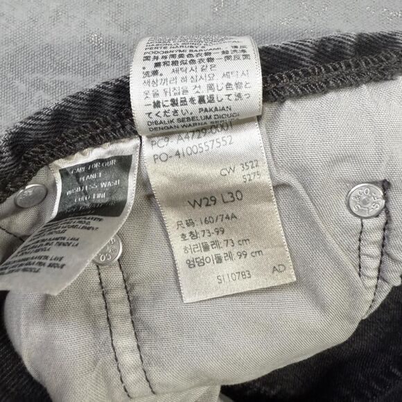 Levi's Premium Mini Waist Black Denim Jeans Women's 29 x 30 - Picture 4 of 6